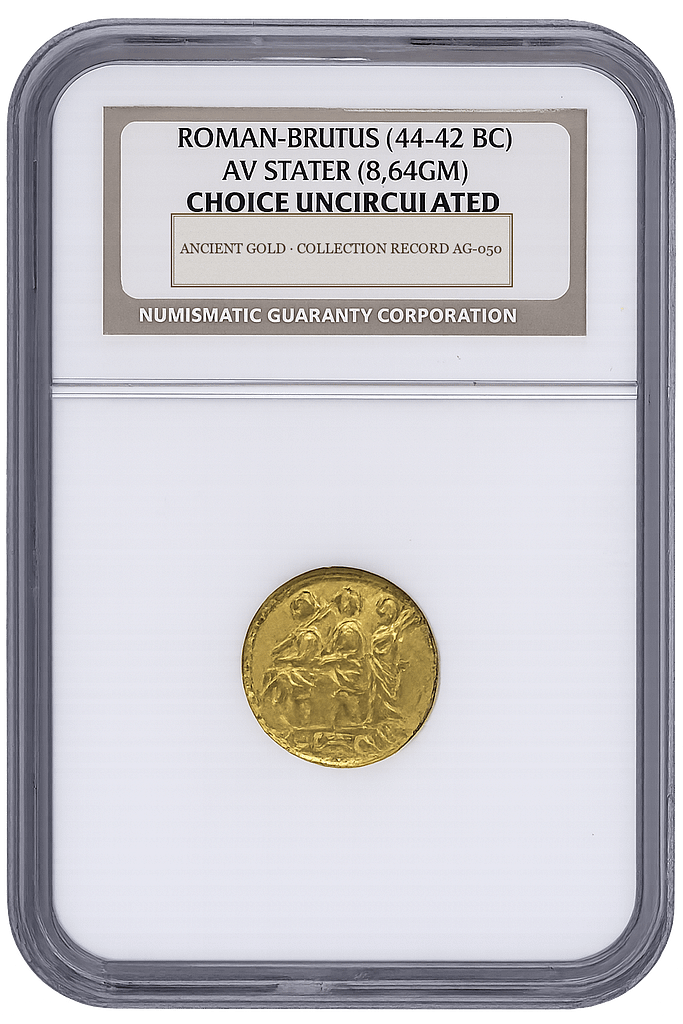 Brutus and the Koson Gold Stater — complete obverse slab
