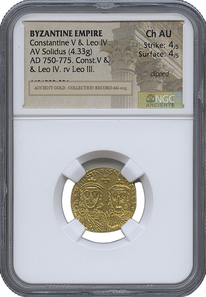 Constantine V and Leo IV Gold Solidus
