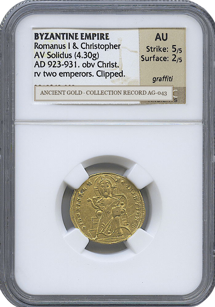 Romanus I and Christopher Gold Solidus