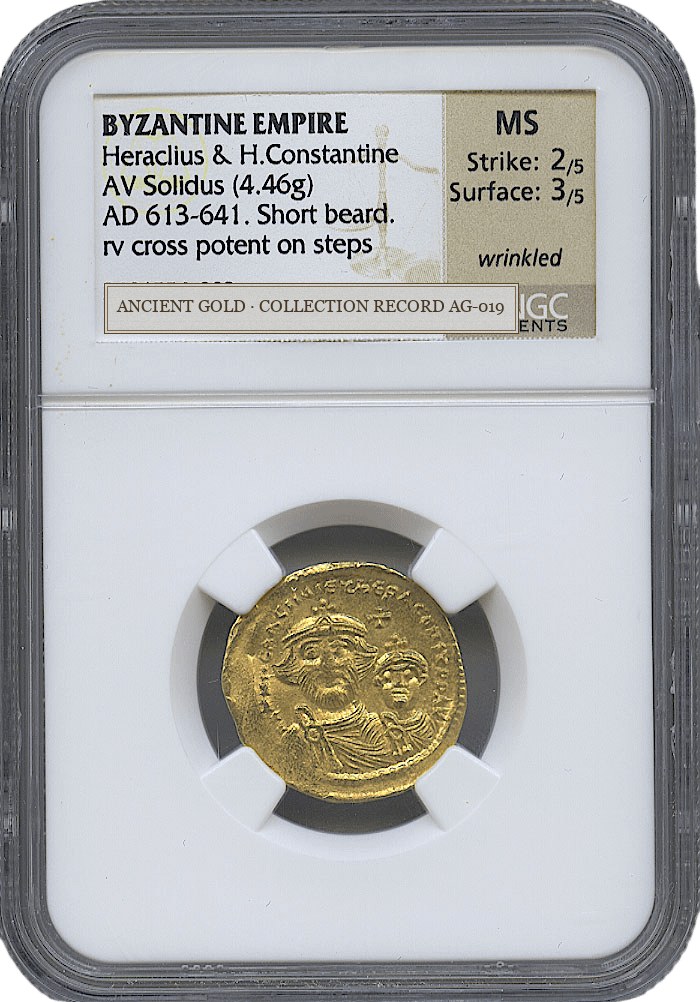 Heraclius and Heraclius Constantine Gold Solidus