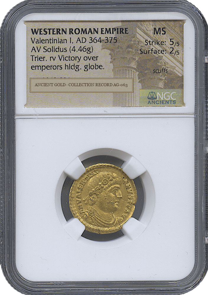 Valentinian I Gold Solidus of Trier