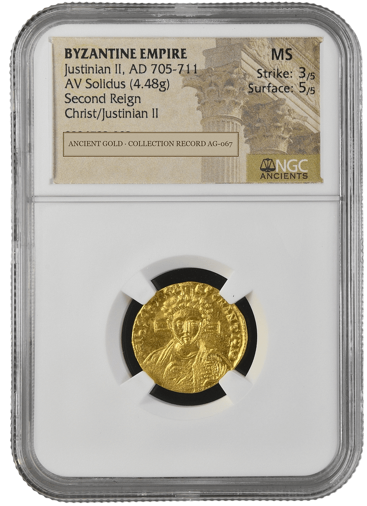 Justinian II Gold Solidus, Second Reign